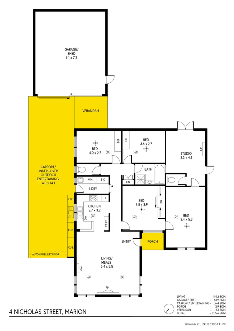 Floorplan of Homely house listing, 4 Nicholas Road, Marion SA 5043