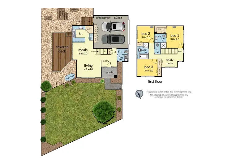 Floorplan of Homely townhouse listing, 1/7 Thackeray Court, Croydon VIC 3136