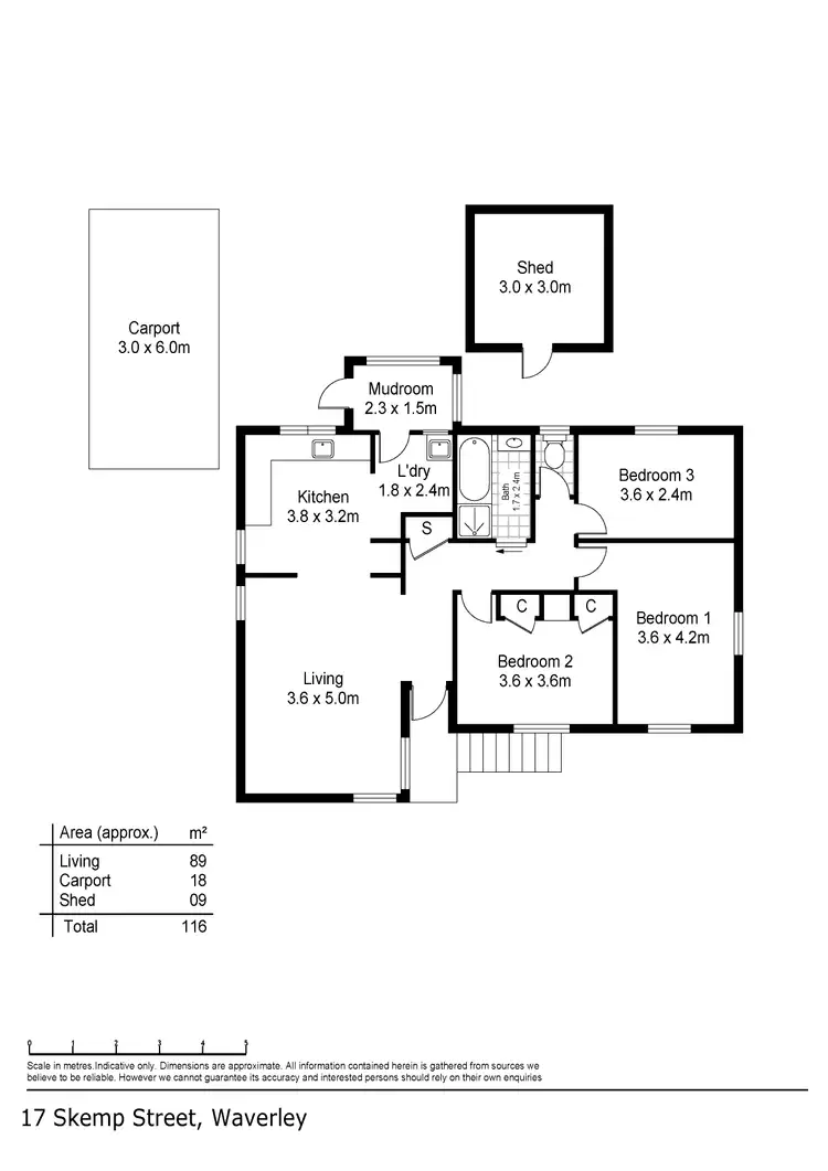 Floorplan of Homely house listing, 17 Skemp Street, Waverley TAS 7250