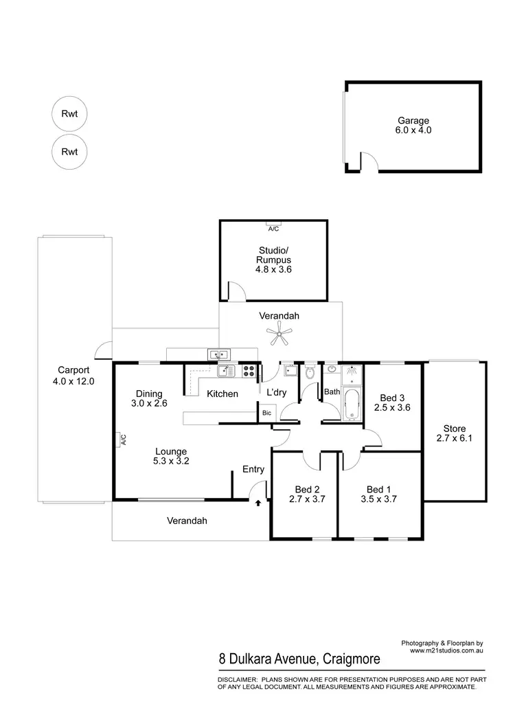 Floorplan of Homely house listing, 8 Dulkara Avenue, Craigmore SA 5114