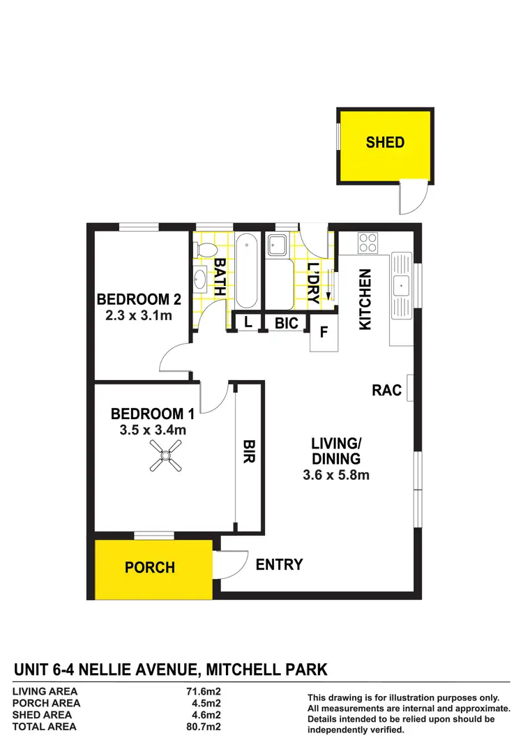 Floorplan of Homely unit listing, 6/4 Nellie Avenue, Mitchell Park SA 5043