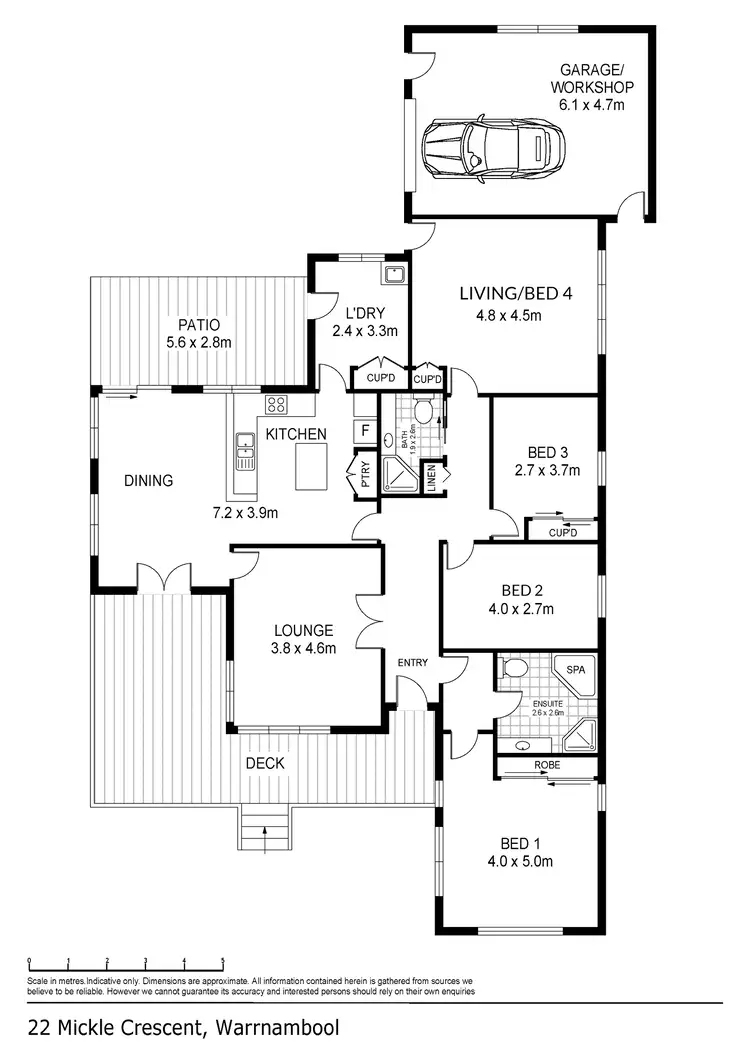 Floorplan of Homely house listing, 22 Mickle Crescent, Warrnambool VIC 3280