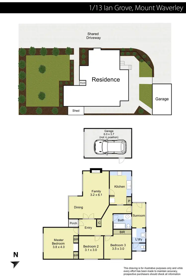Floorplan of Homely unit listing, 1/13 Ian Grove, Mount Waverley VIC 3149
