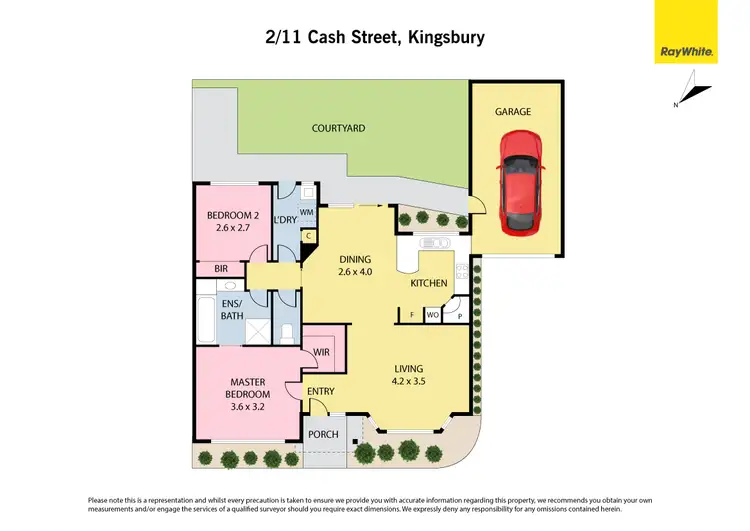 Floorplan of Homely unit listing, 2/11 Cash Street, Kingsbury VIC 3083