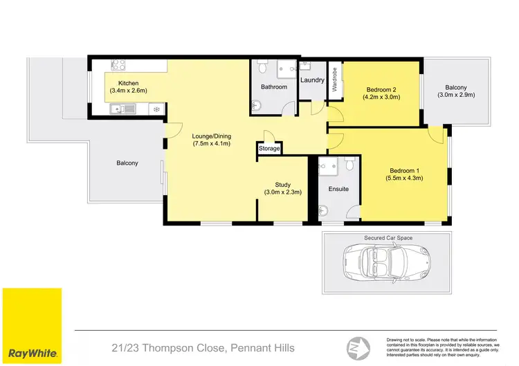 Floorplan of Homely apartment listing, 21/23 Thompson Close, West Pennant Hills NSW 2125
