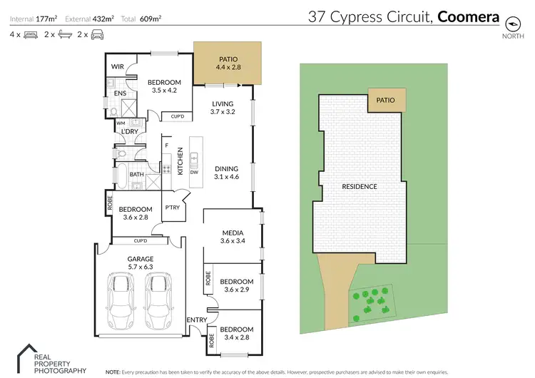 Floorplan of Homely house listing, 37 Cypress Circuit, Coomera QLD 4209