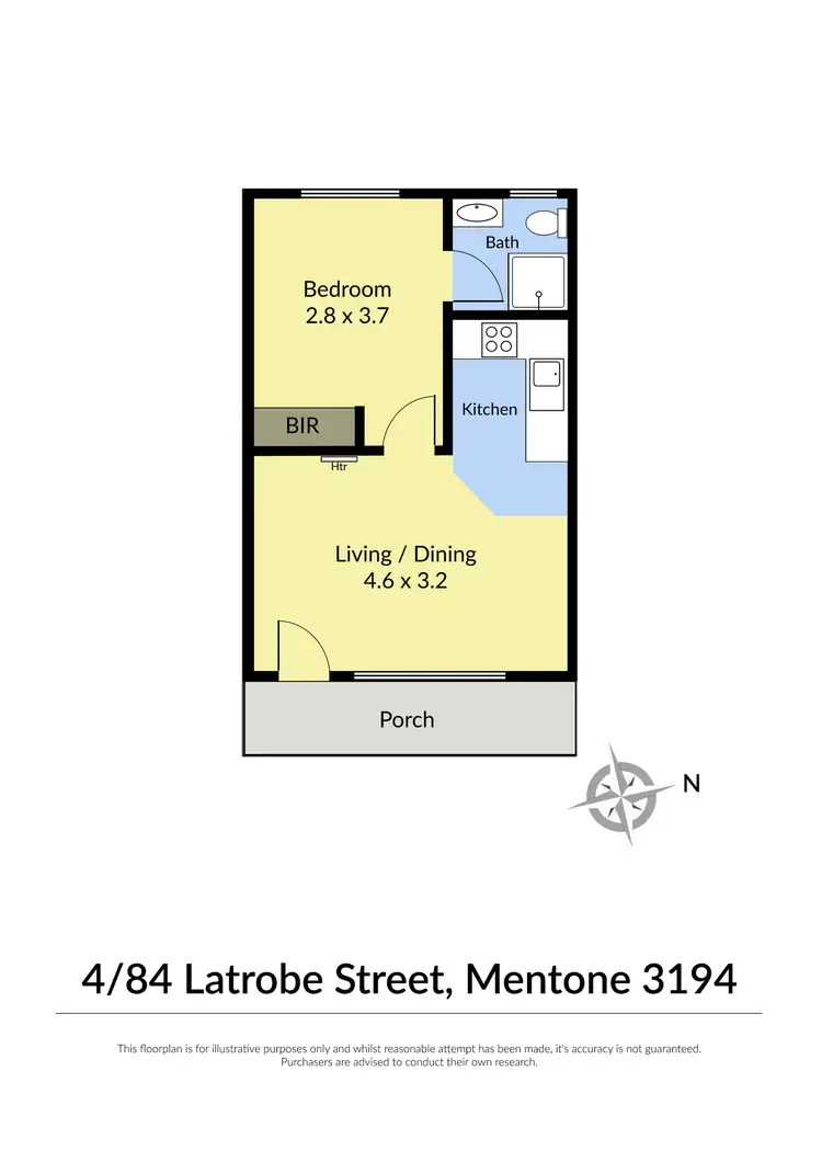 Floorplan of Homely unit listing, 4/84 Latrobe Street, Mentone VIC 3194