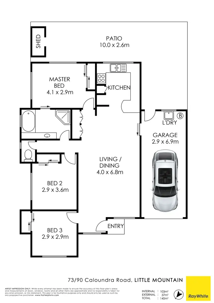 Floorplan of Homely unit listing, Unit 73/90 Caloundra Road, Little Mountain QLD 4551