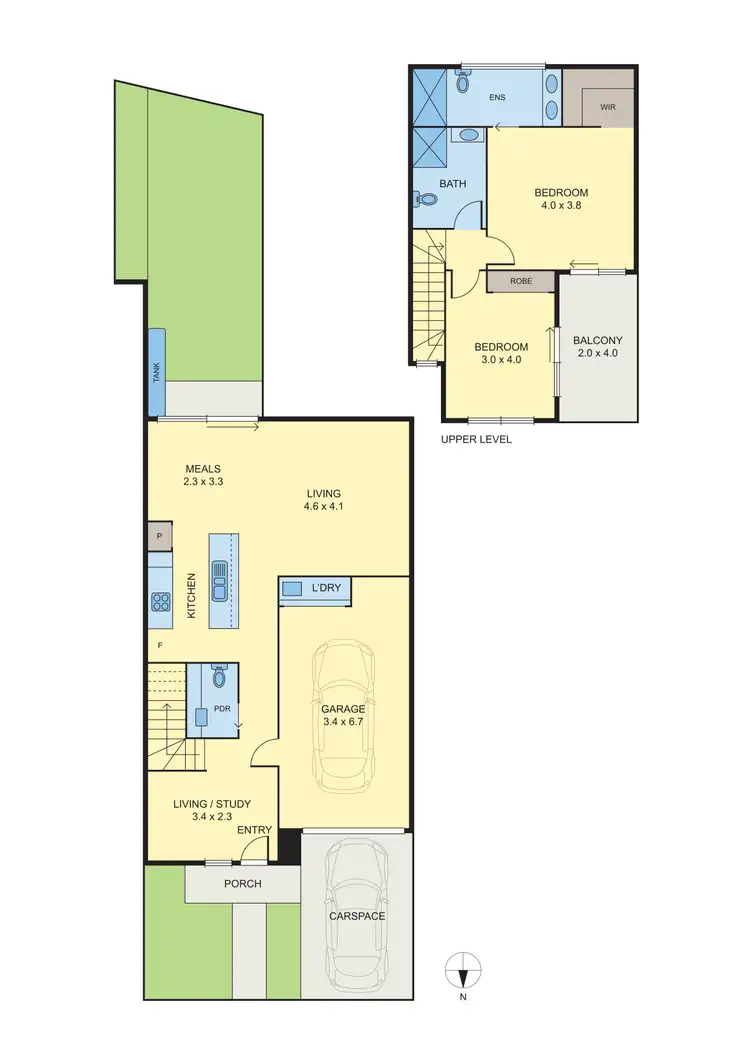 Floorplan of Homely townhouse listing, 7C St James Street, Hadfield VIC 3046