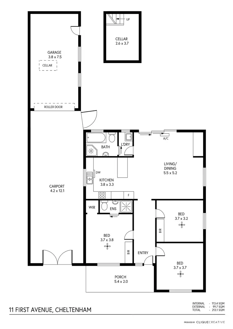 Floorplan of Homely house listing, 11 First Avenue, Cheltenham SA 5014