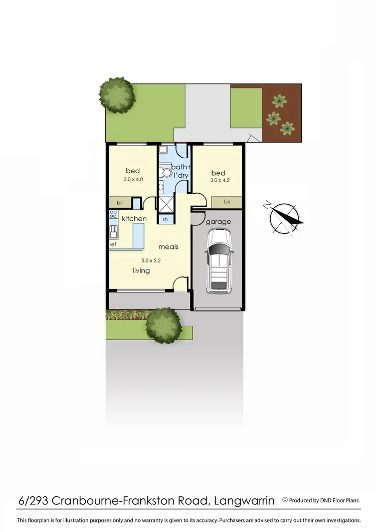 Floorplan of Homely unit listing, 6/293 Cranbourne-Frankston Road, Langwarrin VIC 3910
