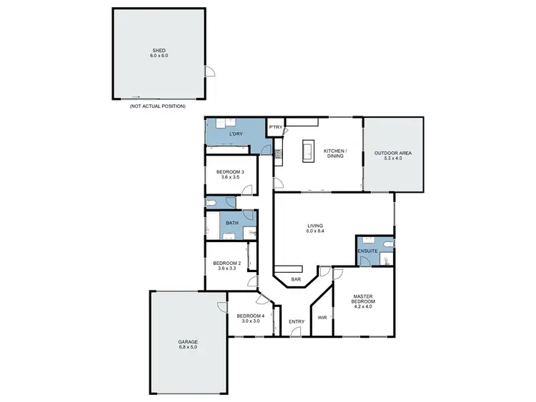 Floorplan of Homely house listing, 10 Monash Drive, Benalla VIC 3672