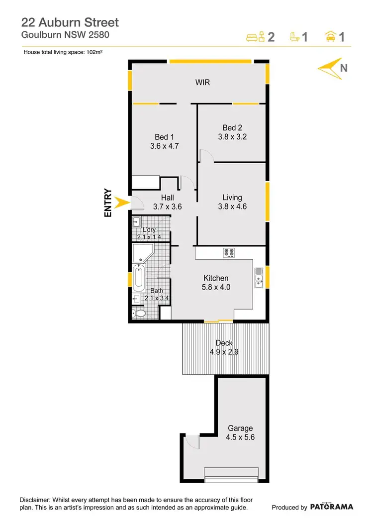 Floorplan of Homely house listing, 22 Auburn Street, Goulburn NSW 2580