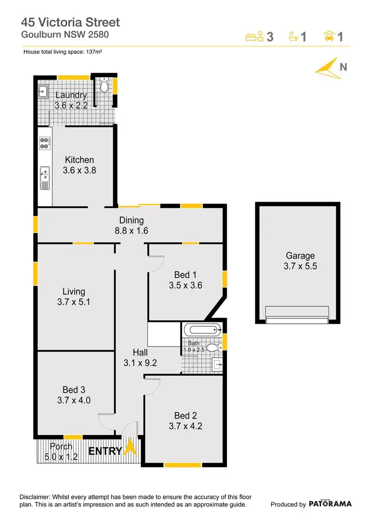 Floorplan of Homely house listing, 45 Victoria Street, Goulburn NSW 2580