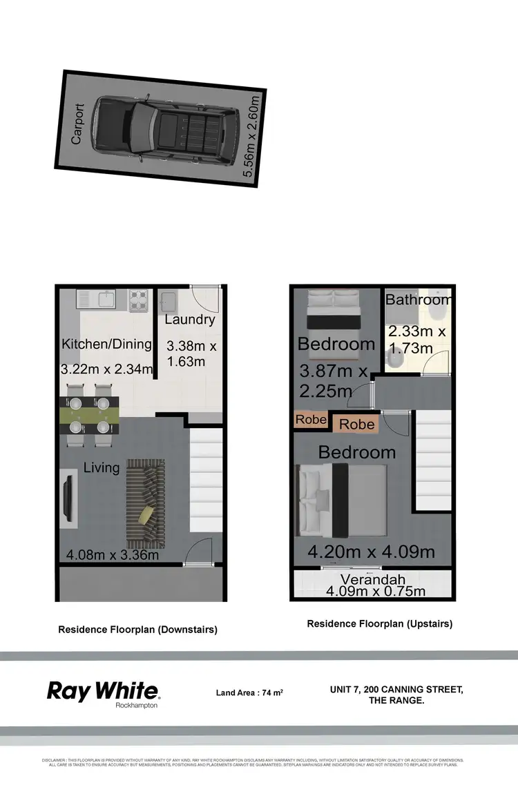 Floorplan of Homely unit listing, 7/200 Canning Street, The Range QLD 4700