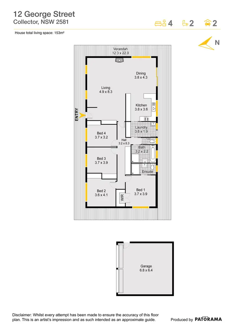 Floorplan of Homely house listing, 12 George Street, Collector NSW 2581