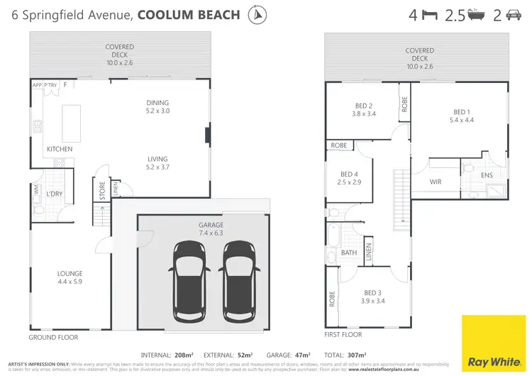 Floorplan of Homely house listing, 6 Springfield Avenue, Coolum Beach QLD 4573