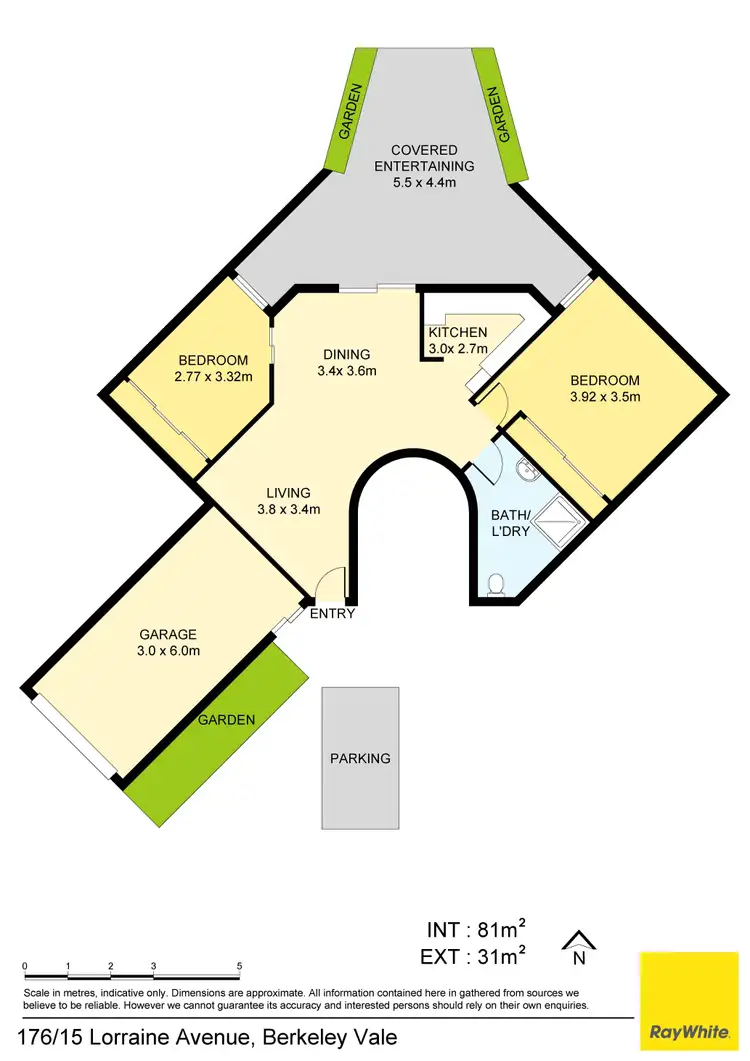 Floorplan of Homely unit listing, 176/15 Lorraine Avenue, Berkeley Vale NSW 2261