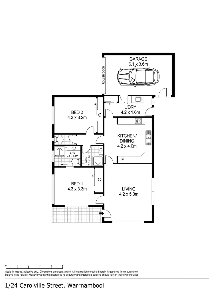 Floorplan of Homely house listing, 1/24 Caroville Drive, Warrnambool VIC 3280