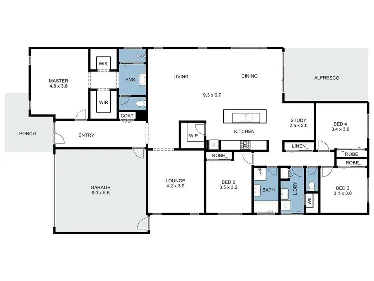 Floorplan of Homely house listing, 21 Simkin Drive, Benalla VIC 3672