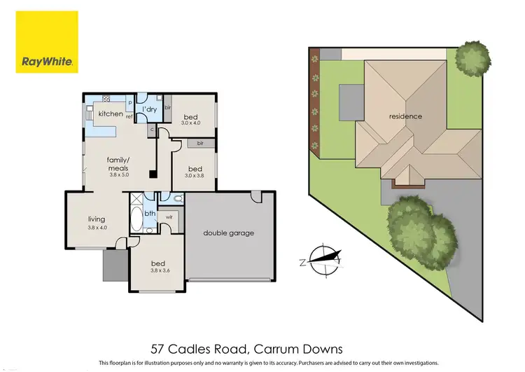 Floorplan of Homely unit listing, 57 Cadles Road, Carrum Downs VIC 3201