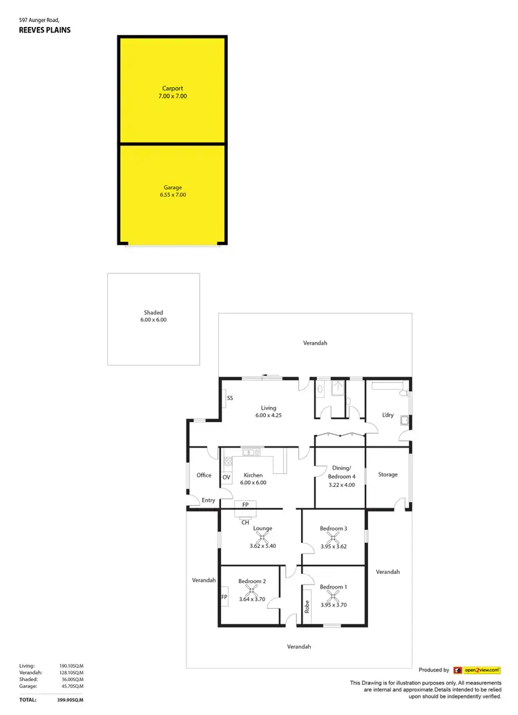 Floorplan of Homely house listing, 597 Aunger Road, Reeves Plains SA 5502