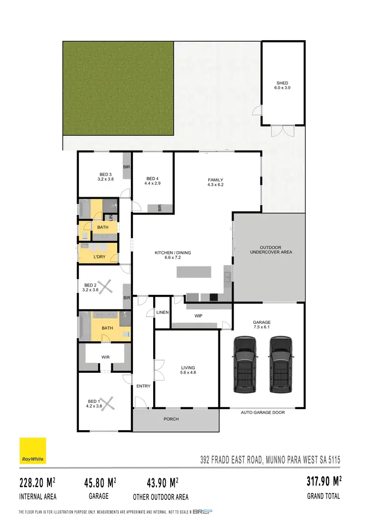 Floorplan of Homely house listing, 392 Fradd East Road, Munno Para West SA 5115