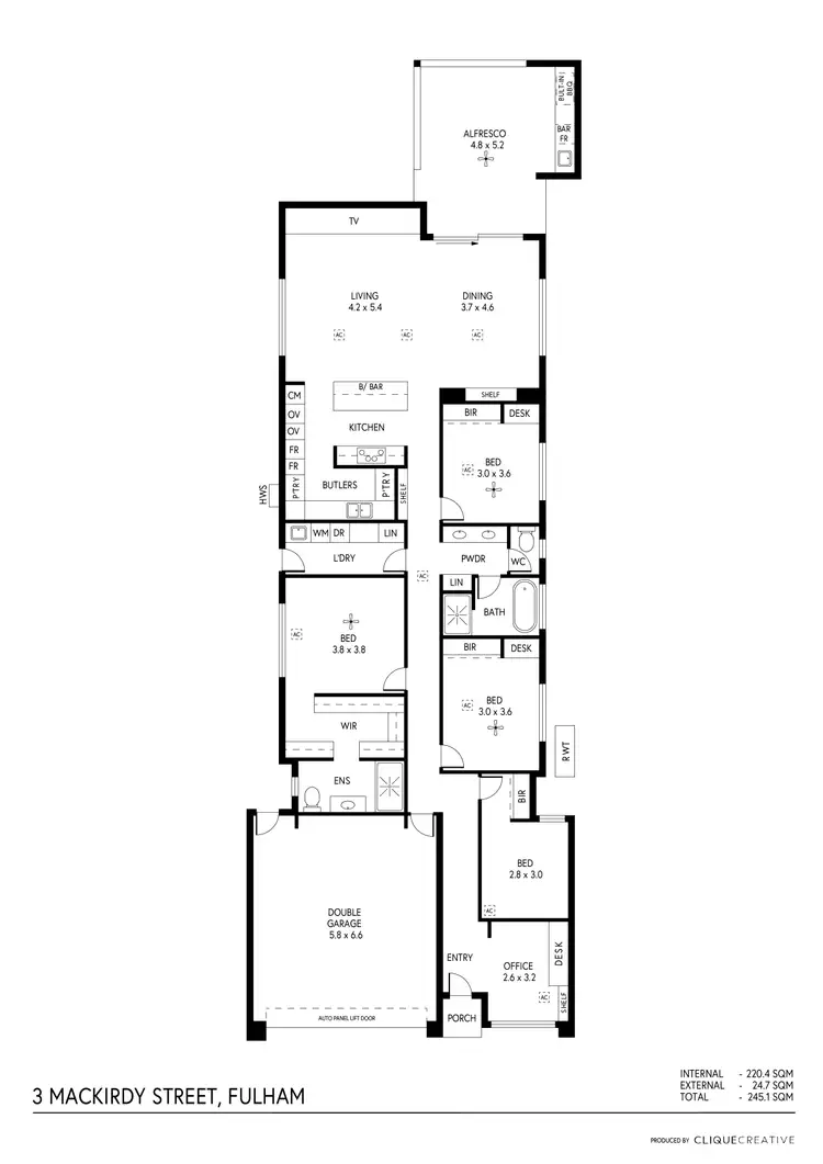 Floorplan of Homely house listing, 3 Mackirdy Street, Fulham SA 5024