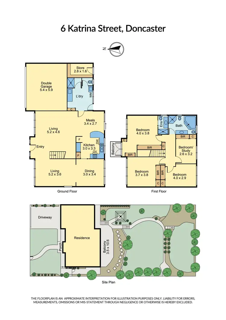 Floorplan of Homely house listing, 6 Katrina Street, Doncaster VIC 3108