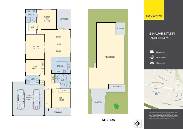 Floorplan of Homely house listing, 5 Mauve Street, Pakenham VIC 3810