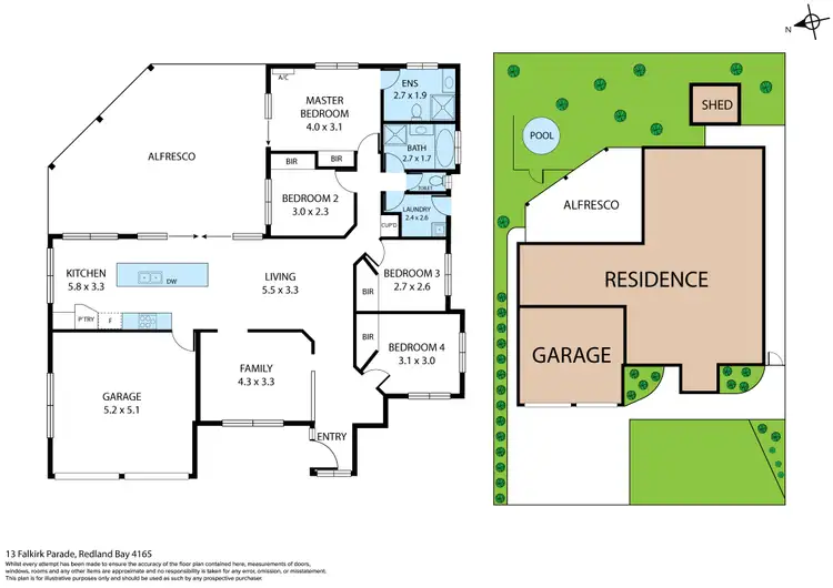 Floorplan of Homely house listing, 13 Falkirk Parade, Redland Bay QLD 4165