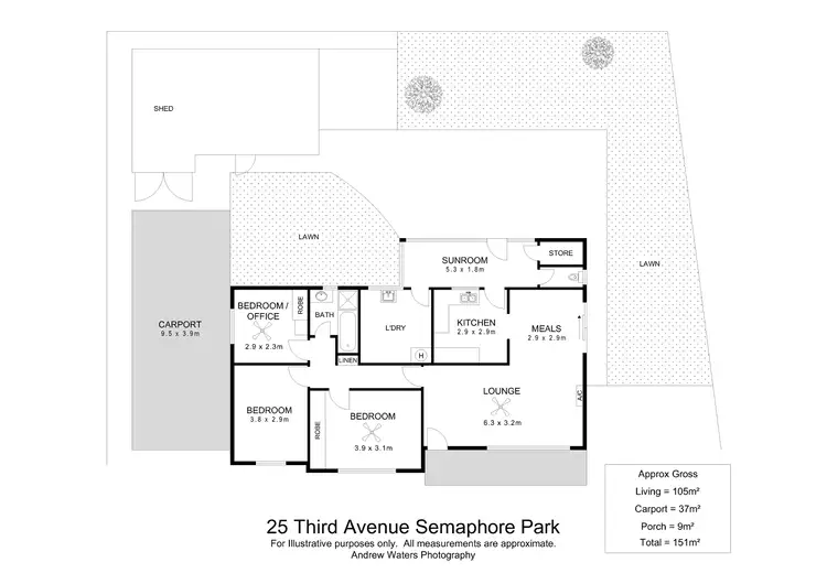 Floorplan of Homely house listing, 25 Third Avenue, Semaphore Park SA 5019