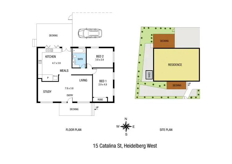 Floorplan of Homely house listing, 1/15 Catalina Street, Heidelberg West VIC 3081