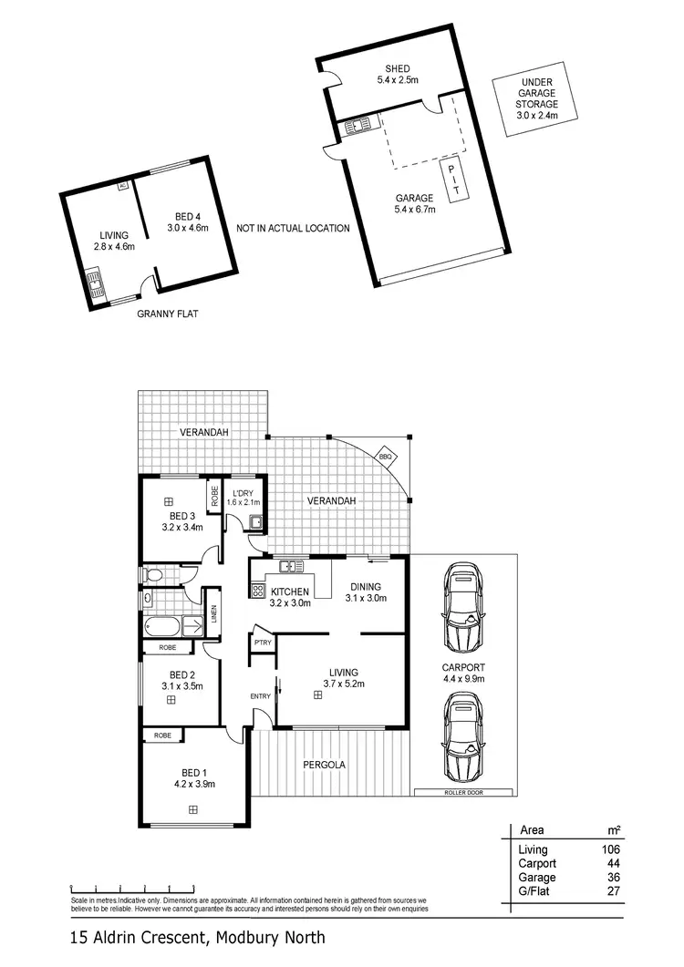 Floorplan of Homely house listing, 15 Aldrin Crescent, Modbury North SA 5092