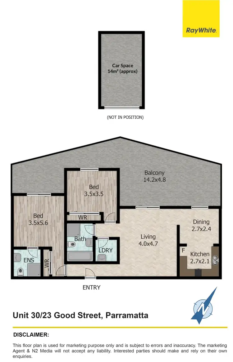 Floorplan of Homely apartment listing, 30/23 Good Street, Parramatta NSW 2150
