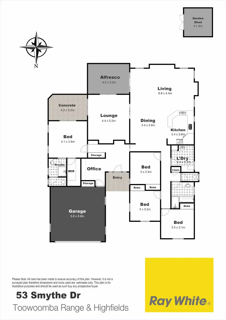 Floorplan of Homely house listing, 53 Smythe Drive, Highfields QLD 4352
