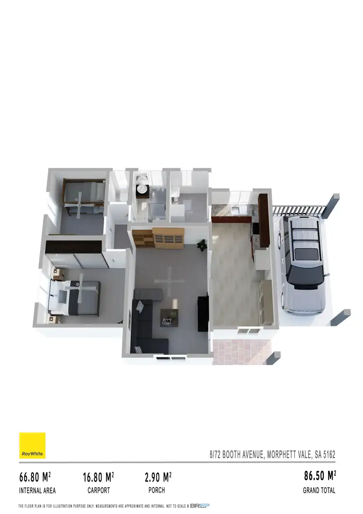 Floorplan of Homely unit listing, 8/72-76 Booth Avenue, Morphett Vale SA 5162
