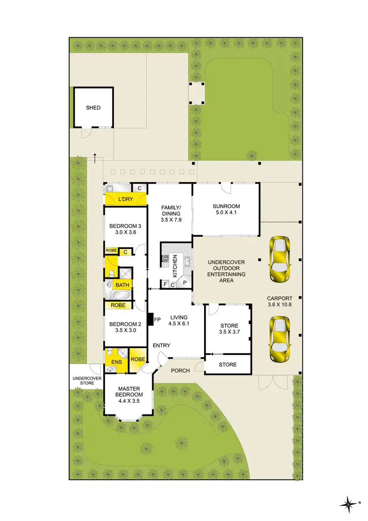 Floorplan of Homely house listing, 61 Gloucester Street, Grovedale VIC 3216