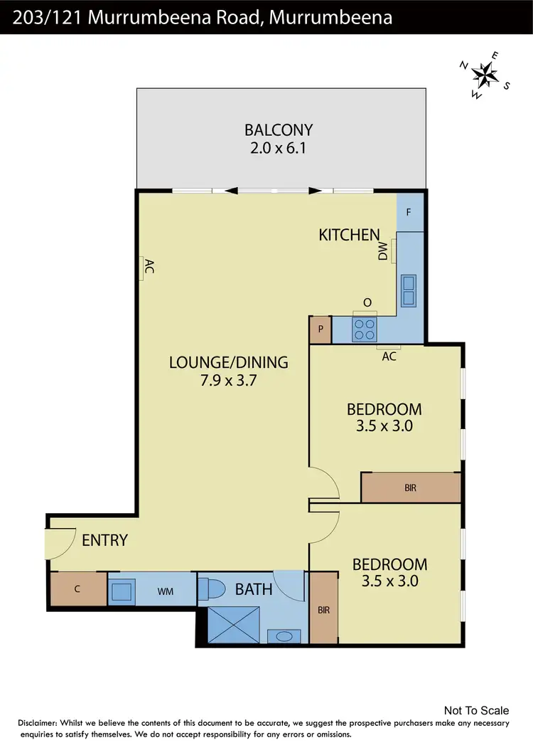 Floorplan of Homely apartment listing, 203/121 Murrumbeena Road, Murrumbeena VIC 3163