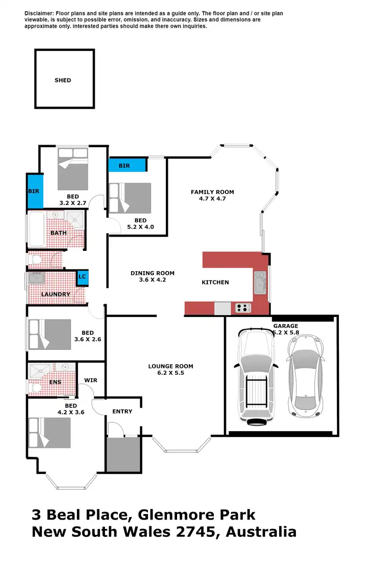 Floorplan of Homely house listing, 3 Beal Place, Glenmore Park NSW 2745