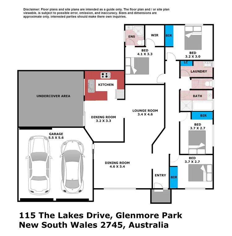Floorplan of Homely house listing, 115 The Lakes Drive, Glenmore Park NSW 2745