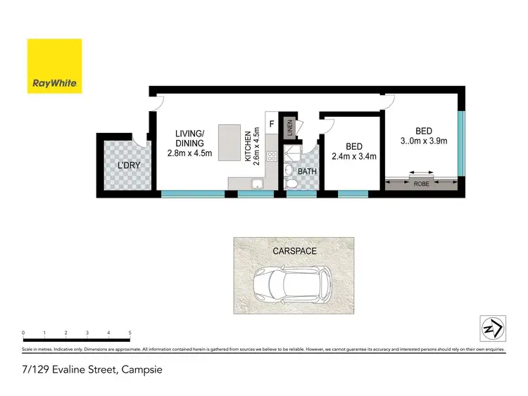 Floorplan of Homely unit listing, 7/129 Evaline Street, Campsie NSW 2194