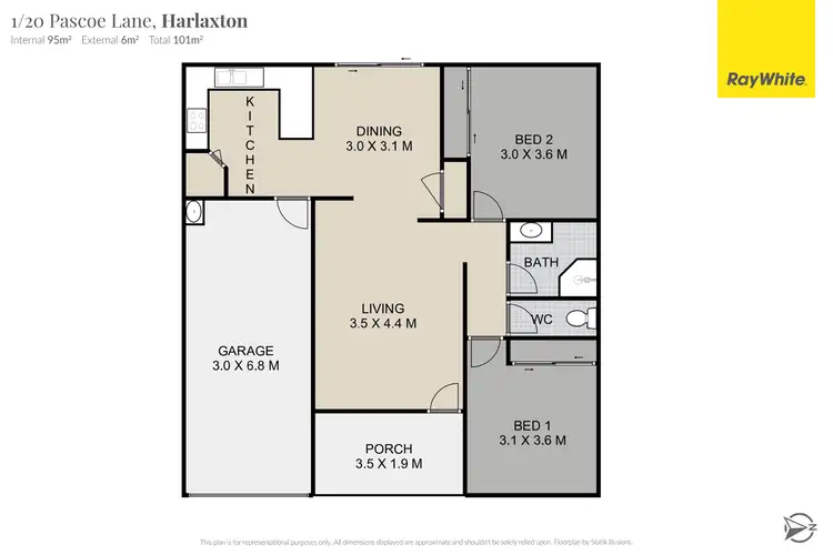 Floorplan of Homely house listing, 1/20 Pascoe Lane, Harlaxton QLD 4350