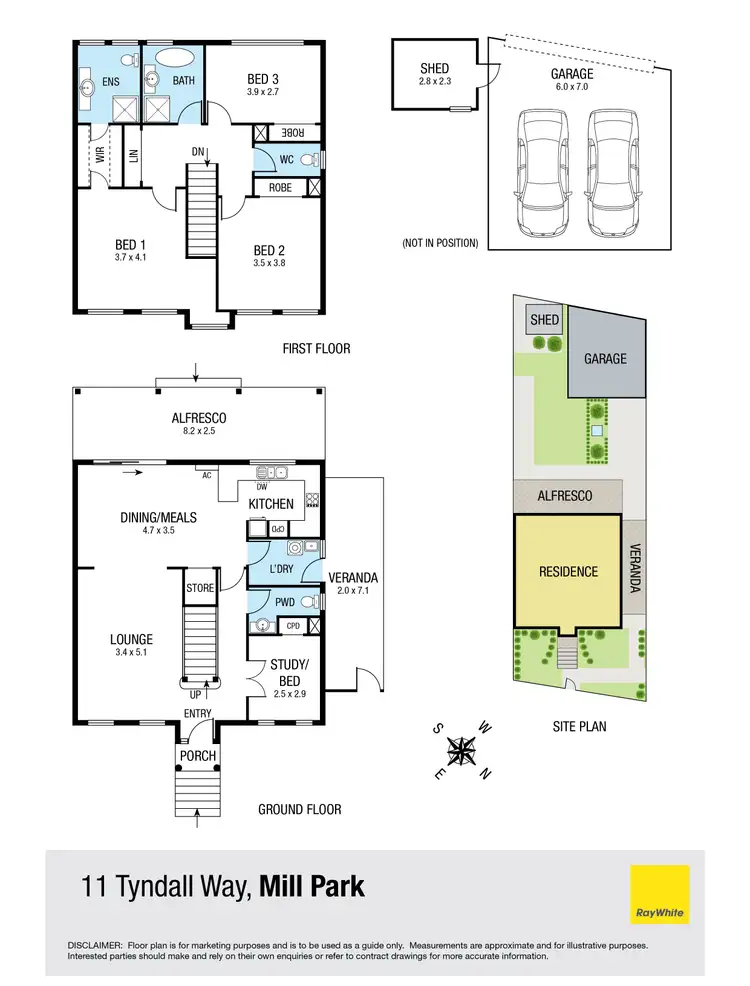 Floorplan of Homely house listing, 11 Tyndall Way, Mill Park VIC 3082