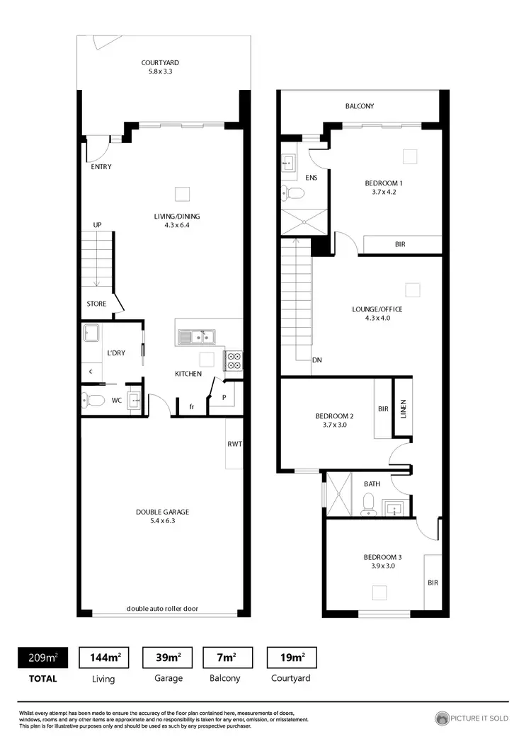 Floorplan of Homely townhouse listing, 4/1 Cleland Avenue, Unley SA 5061