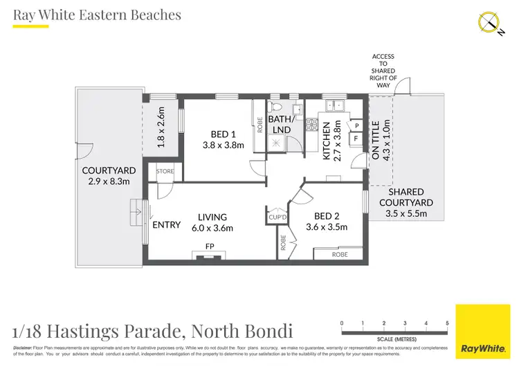 Floorplan of Homely apartment listing, 1/18 Hastings Parade, North Bondi NSW 2026