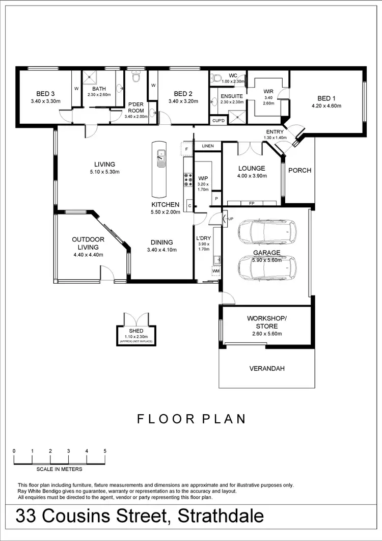 Floorplan of Homely house listing, 33 Cousins Street, Strathdale VIC 3550