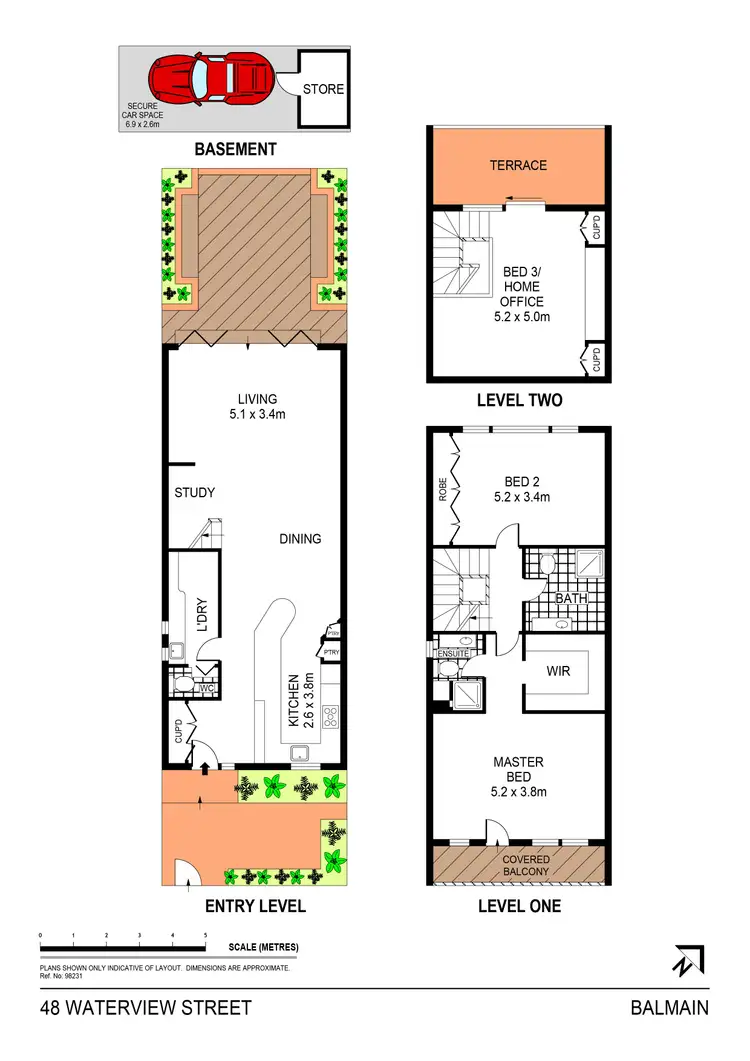 Floorplan of Homely townhouse listing, 48 Waterview Street, Balmain NSW 2041