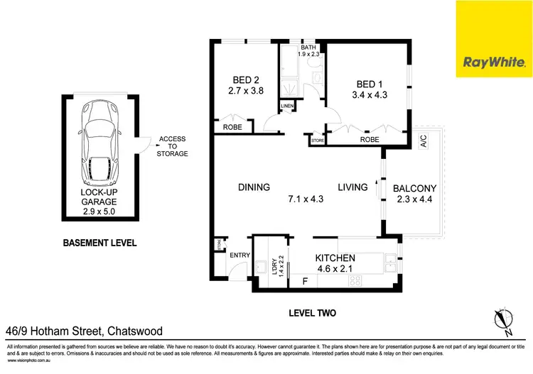 Floorplan of Homely unit listing, 46/9 Hotham Street, Chatswood NSW 2067