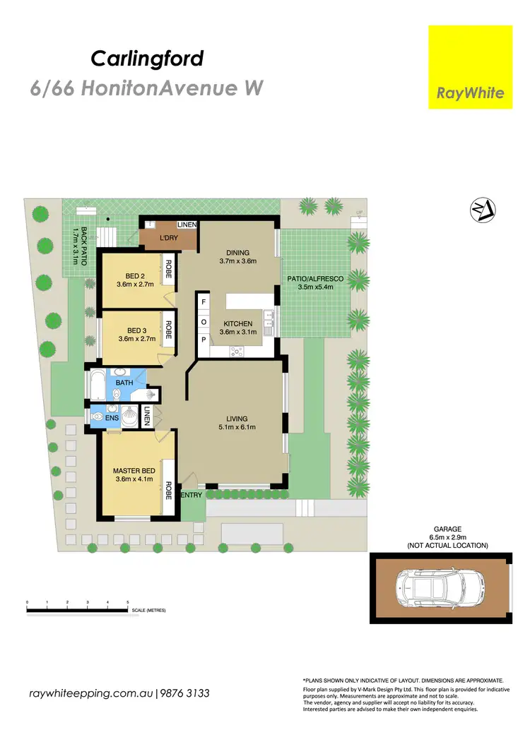 Floorplan of Homely villa listing, 6/66 Honiton Avenue, Carlingford NSW 2118